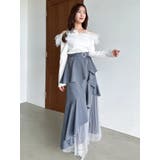 【追加生産分/新色追加】アシメプリーツマーメイドスカート | dazzlin | 詳細画像4 