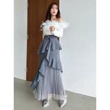 【追加生産分/新色追加】アシメプリーツマーメイドスカート | dazzlin | 詳細画像5 