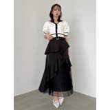 【追加生産分/新色追加】アシメプリーツマーメイドスカート | dazzlin | 詳細画像9 