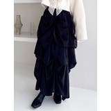 ブラック | ランダムドレープタックスカート | dazzlin