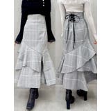 【再生産/新色追加】バックレースアップアシメマーメイドスカート | dazzlin | 詳細画像9 