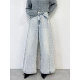 スイッチングワイドデニムパンツ | dazzlin | 詳細画像1 