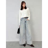 スイッチングワイドデニムパンツ | dazzlin | 詳細画像24 