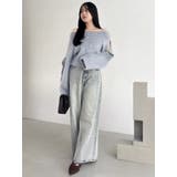 スイッチングワイドデニムパンツ | dazzlin | 詳細画像40 