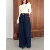 スイッチングワイドデニムパンツ | dazzlin | 詳細画像50 