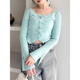 ミントグリーン | カーデカスケードトップス | dazzlin