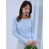 ミニケーブルスクエアニットトップス | dazzlin | 詳細画像2 