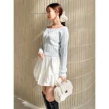 ミニケーブルスクエアニットトップス | dazzlin | 詳細画像33 