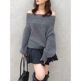 チャコールグレー | オーバーパステリーニット | dazzlin