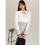 ビッグリボンシアーカフスニットトップス | dazzlin | 詳細画像20 