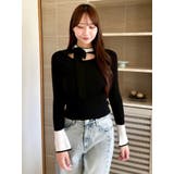 ビッグリボンシアーカフスニットトップス | dazzlin | 詳細画像5 