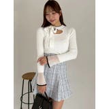 アイボリー | ビッグリボンシアーカフスニットトップス | dazzlin