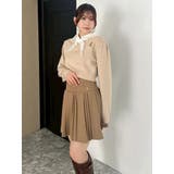 ベージュ | 【POLO BCSコラボ】レーススカーフベア刺繍ニットトップス | dazzlin