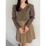 【POLO BCSコラボ】テーラーカラーニットトップス ※BROWN | dazzlin | 詳細画像18 