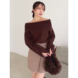 【久間田琳加コラボ】オフショルオーバーニットトップス | dazzlin | 詳細画像17 