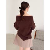 【久間田琳加コラボ】オフショルオーバーニットトップス | dazzlin | 詳細画像18 