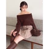 【久間田琳加コラボ】オフショルオーバーニットトップス | dazzlin | 詳細画像22 