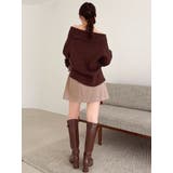 【久間田琳加コラボ】オフショルオーバーニットトップス | dazzlin | 詳細画像24 