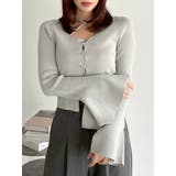 グレー | 【追加生産分/20周年記念復刻!】カーデタイトトップス | dazzlin