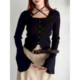 ブラック | 【追加生産分/20周年記念復刻!】カーデタイトトップス | dazzlin