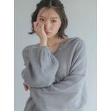 グレー | 【吉田朱里】リラックスニットフーディ | dazzlin