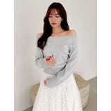 オフショルスカラップハートニット | dazzlin | 詳細画像18 