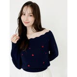 オフショルスカラップハートニット | dazzlin | 詳細画像3 