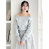 オフショルスカラップハートニット | dazzlin | 詳細画像46 