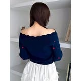 オフショルスカラップハートニット | dazzlin | 詳細画像8 