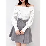 オフホワイト | オフショルスカラップハートニット | dazzlin