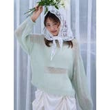 バックリボンスパンコールモヘアタッチニット | dazzlin | 詳細画像2