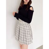 ブラック | 【20周年記念復刻!】オープンエコファースリーブニットトップス | dazzlin