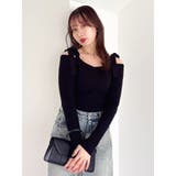 【WEB限定】ショルダーリボンニットトップス | dazzlin | 詳細画像14 