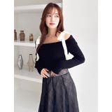 【WEB限定】ショルダーリボンニットトップス | dazzlin | 詳細画像20 