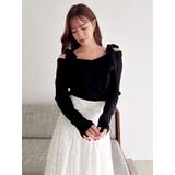 【WEB限定】ショルダーリボンニットトップス | dazzlin | 詳細画像34 