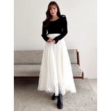 【WEB限定】ショルダーリボンニットトップス | dazzlin | 詳細画像35 