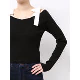 【WEB限定】ショルダーリボンニットトップス | dazzlin | 詳細画像42 