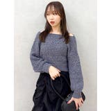 チャコールグレー | バックリボンリラクシーニット | dazzlin