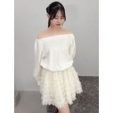 【吉田朱里】タックスリーブオフショルスウェット ※BLACK WEB限定カラー | dazzlin | 詳細画像16