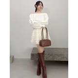 【吉田朱里】タックスリーブオフショルスウェット ※BLACK WEB限定カラー | dazzlin | 詳細画像17