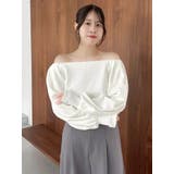 【吉田朱里】タックスリーブオフショルスウェット ※BLACK WEB限定カラー | dazzlin | 詳細画像19