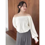 【吉田朱里】タックスリーブオフショルスウェット ※BLACK WEB限定カラー | dazzlin | 詳細画像21