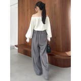 【吉田朱里】タックスリーブオフショルスウェット ※BLACK WEB限定カラー | dazzlin | 詳細画像25