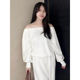 【吉田朱里】タックスリーブオフショルスウェット ※BLACK WEB限定カラー | dazzlin | 詳細画像27