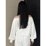 【吉田朱里】タックスリーブオフショルスウェット ※BLACK WEB限定カラー | dazzlin | 詳細画像28