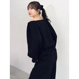 【吉田朱里】タックスリーブオフショルスウェット ※BLACK WEB限定カラー | dazzlin | 詳細画像35