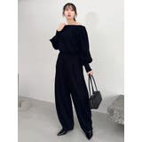 【吉田朱里】タックスリーブオフショルスウェット ※BLACK WEB限定カラー | dazzlin | 詳細画像37