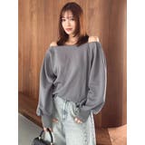 【吉田朱里】タックスリーブオフショルスウェット ※BLACK WEB限定カラー | dazzlin | 詳細画像41