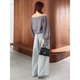 【吉田朱里】タックスリーブオフショルスウェット ※BLACK WEB限定カラー | dazzlin | 詳細画像46