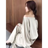 【吉田朱里】タックスリーブオフショルスウェット ※BLACK WEB限定カラー | dazzlin | 詳細画像48